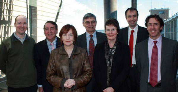 Image - Pictured at the UNSW launch: UNSW's Prof Marc Wilkins; Intersect Chair, Prof Mark Wainwright; NSW Chief Scientist, Prof Mary O'Kane; Director of the Ramaciotti Centre, Prof Ian Dawes; UNSW's PVC(R), Strategy, Prof Margaret Harding; UNSW Dean of Science, Prof Merlin Crossley; and Intersect CEO, Dr Ian Gibson.